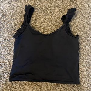 Kortni Jeane Black Flutter Top